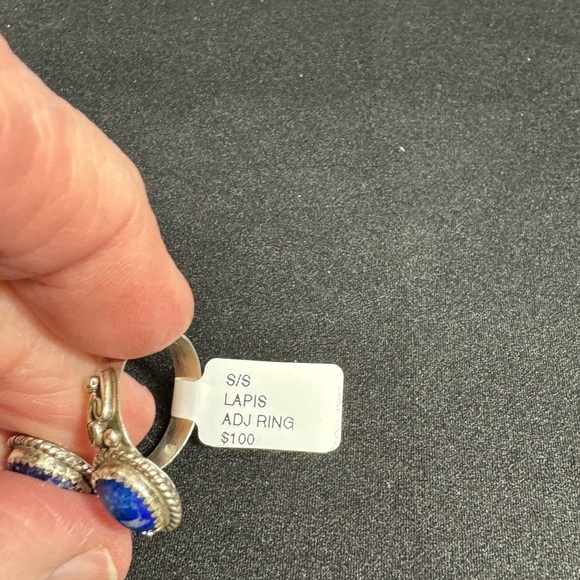 Sterling Silver and Lapis Lazuli Native American Ring - Picture 5 of 5